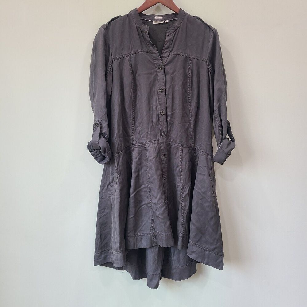 Anthropologie Holding Horses Mariona Dress Size 10P Army Green Military Slouchy